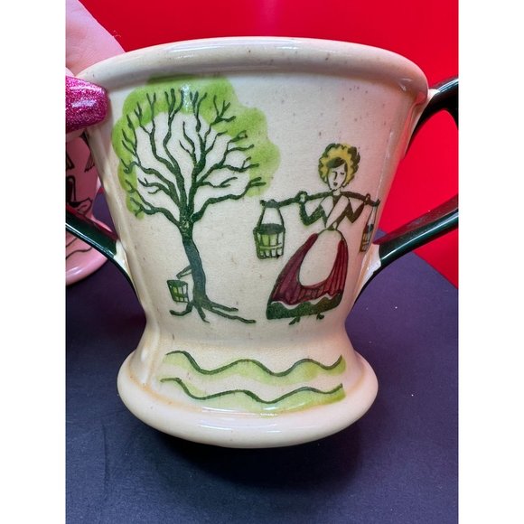 Metlox Poppytrail Provincial Vernon Homestead Creamer and Sugar No Lid Vintage - Picture 3 of 9